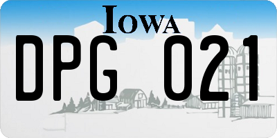 IA license plate DPG021