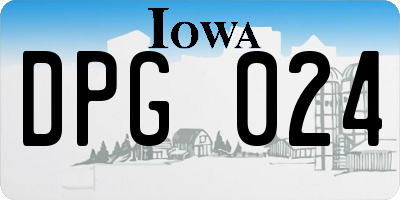IA license plate DPG024