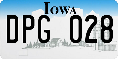 IA license plate DPG028