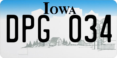 IA license plate DPG034