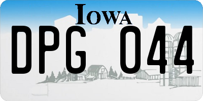 IA license plate DPG044