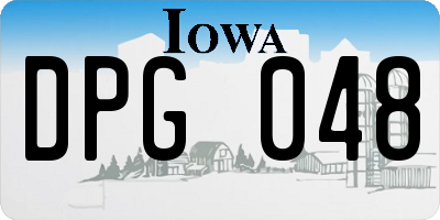 IA license plate DPG048