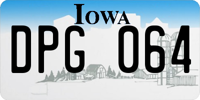 IA license plate DPG064