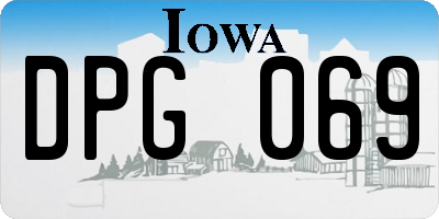 IA license plate DPG069