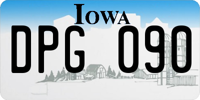 IA license plate DPG090