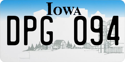 IA license plate DPG094