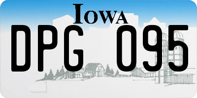 IA license plate DPG095