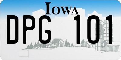 IA license plate DPG101