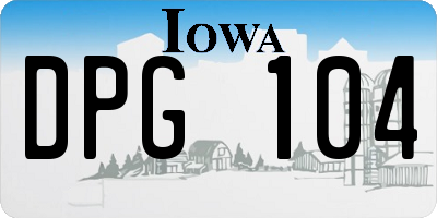 IA license plate DPG104