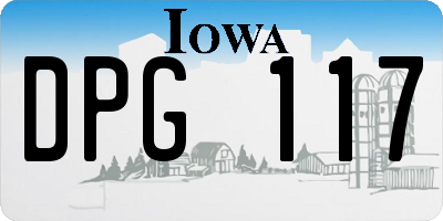 IA license plate DPG117