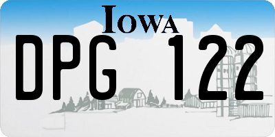 IA license plate DPG122