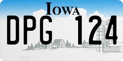 IA license plate DPG124