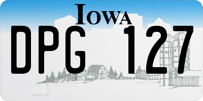 IA license plate DPG127