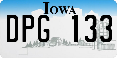 IA license plate DPG133