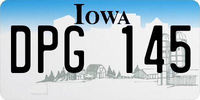 IA license plate DPG145