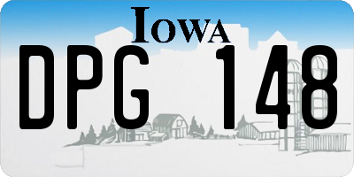 IA license plate DPG148