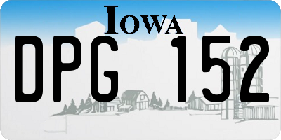IA license plate DPG152