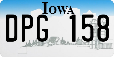 IA license plate DPG158
