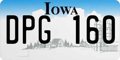 IA license plate DPG160