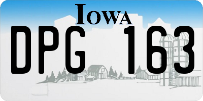IA license plate DPG163