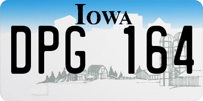 IA license plate DPG164