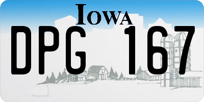 IA license plate DPG167