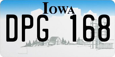 IA license plate DPG168