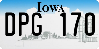 IA license plate DPG170