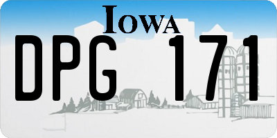 IA license plate DPG171