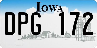 IA license plate DPG172