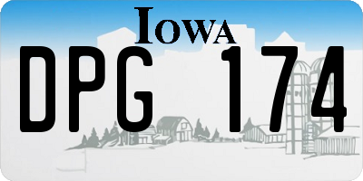 IA license plate DPG174