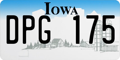 IA license plate DPG175