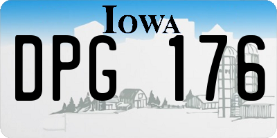 IA license plate DPG176