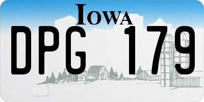 IA license plate DPG179