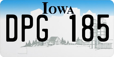 IA license plate DPG185