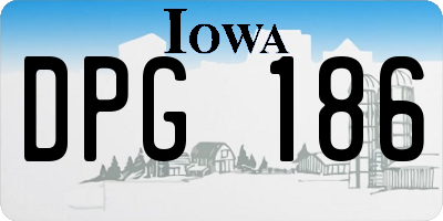 IA license plate DPG186