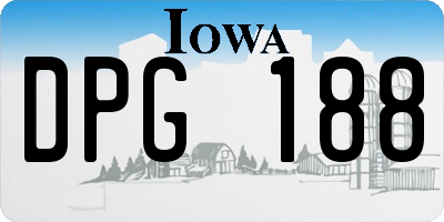 IA license plate DPG188