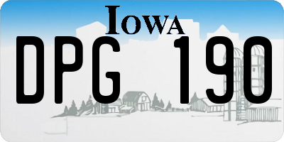 IA license plate DPG190