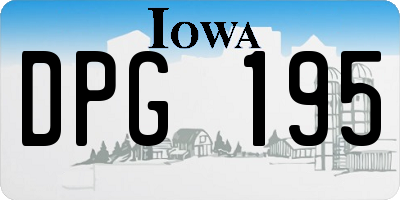 IA license plate DPG195