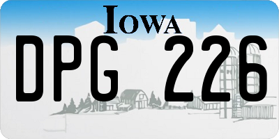 IA license plate DPG226