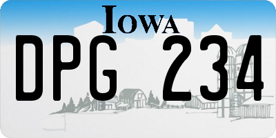 IA license plate DPG234