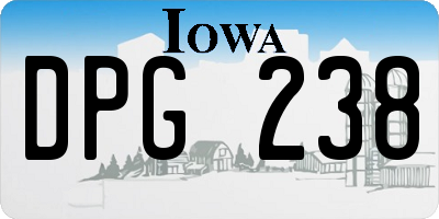 IA license plate DPG238
