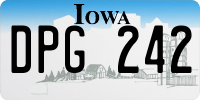 IA license plate DPG242