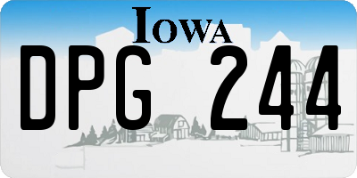 IA license plate DPG244