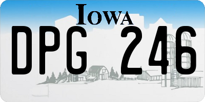 IA license plate DPG246