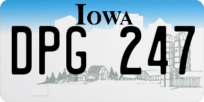 IA license plate DPG247