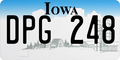 IA license plate DPG248