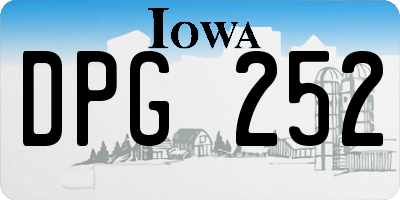 IA license plate DPG252