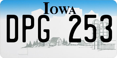 IA license plate DPG253