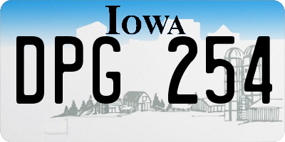 IA license plate DPG254